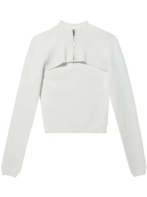 Juun.J high-neck zipped jumper White JW3251W021