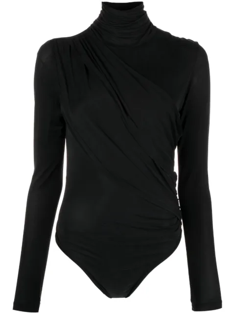 GAUGE81 Patra drape-panel ruched bodysuit Black 124319