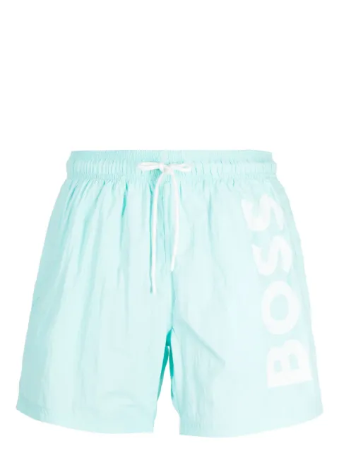 BOSS Octopus logo-print swim shorts Blue 50469594
