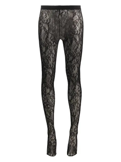 WARDROBE.NYC corded lace tights Black W2098R14