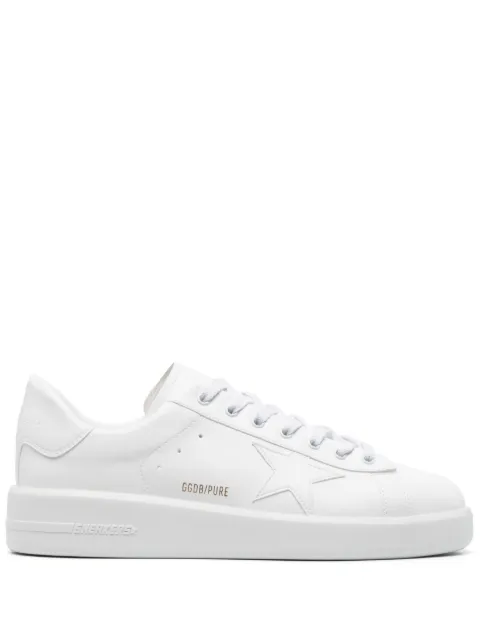 Golden Goose bio-based Purestar trainers with white star and heels tab White GMF00197F003954