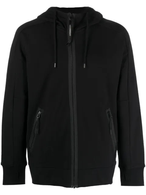 C.P. Company logo-print cotton hoodie Black 16CMSS082A005086W