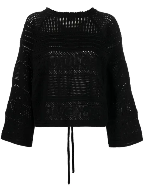 Stella McCartney open-knit cotton jumper Black 6K04483S2413