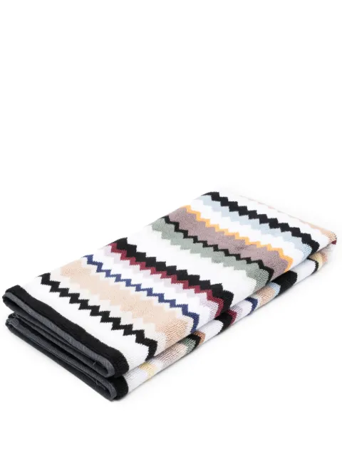 Missoni Home zigzag-pattern cotton bath mat White 1C3SP99903