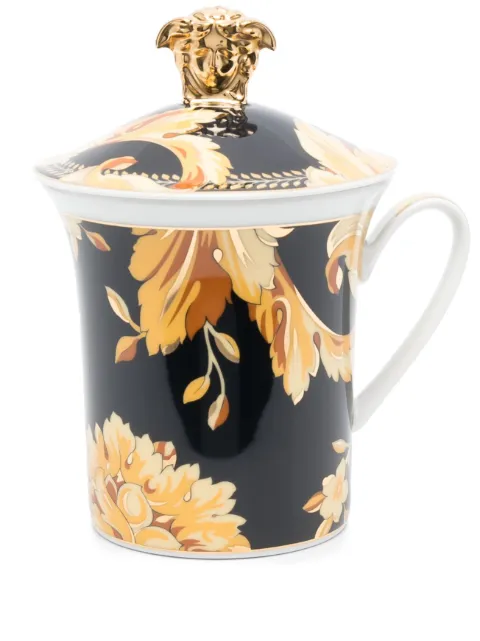 Versace x Rosenthal Vanity Barocco print mug Black 19315403608