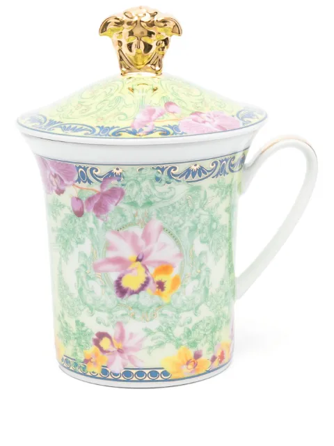 Versace D.V. Floralia porcelain mug Green 19315409981
