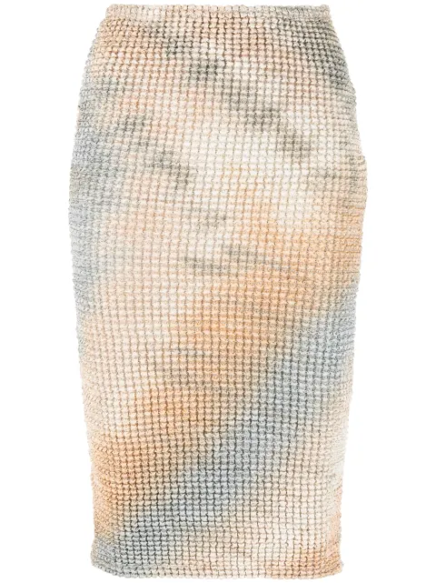 Off-White tie-dye pencil skirt Neutrals OWCC171S23FAB0026200