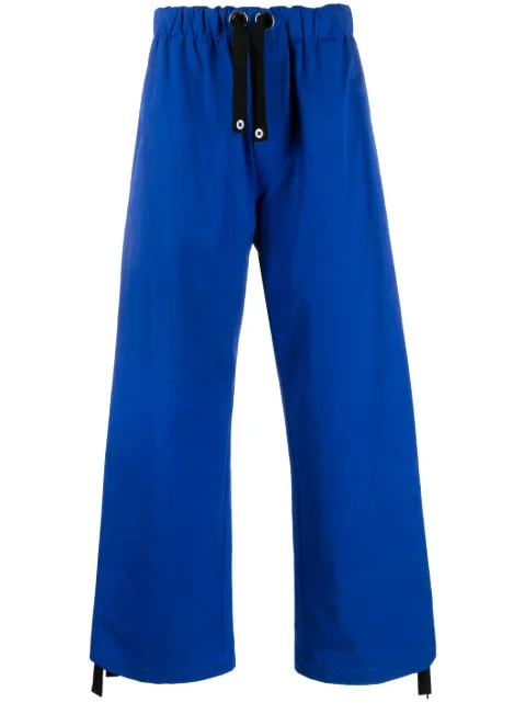 Versace wide-leg cotton track pants Blue 10083301A05964