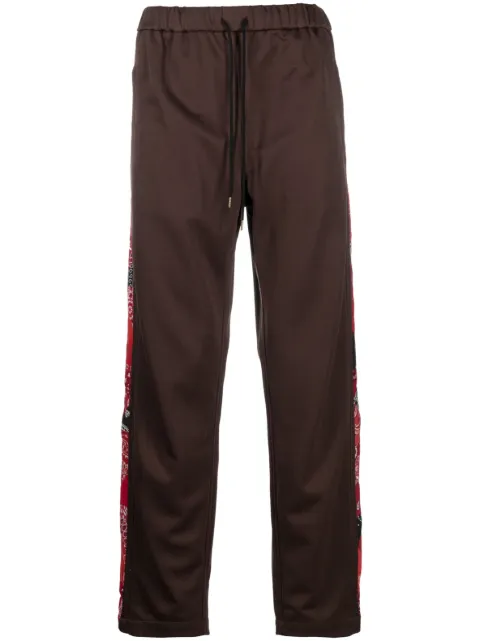 Children Of The Discordance bandana-panel track pants Brown COTDPT004