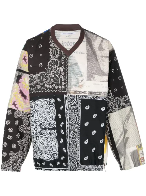 Children Of The Discordance patchwork pattern-print cotton jumper Neutrals COTDSH143