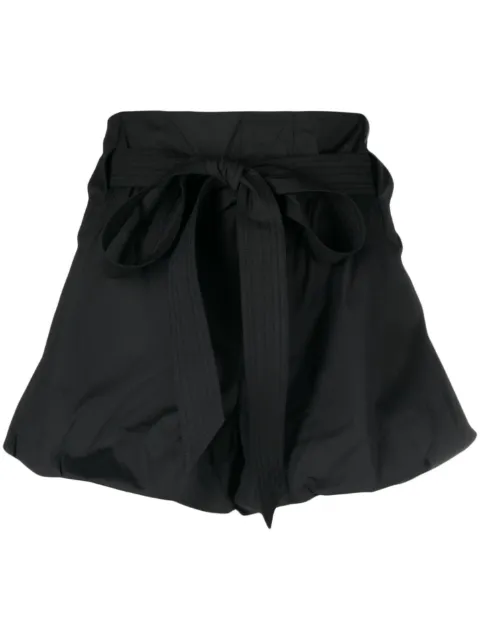 Philosophy Di Lorenzo Serafini puffball-hem belted mini shorts Black A03032124
