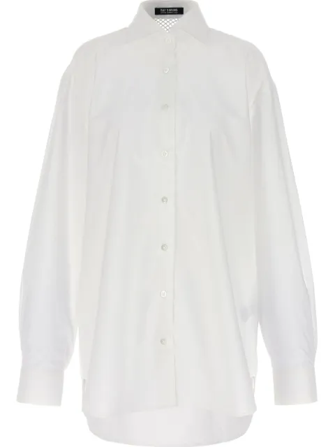 Raf Simons mesh-insert shirt White 231W2561010