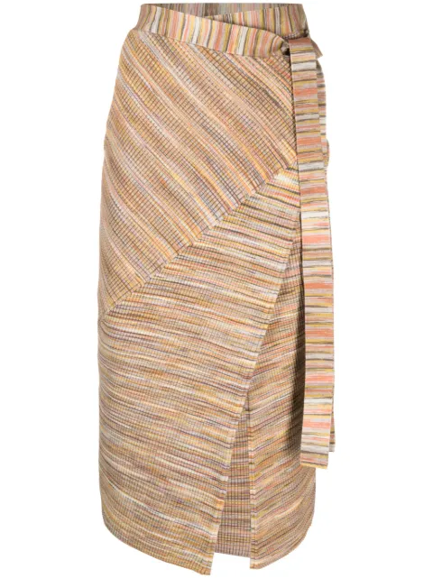 SIMKHAI Paris space-dye knitted skirt Orange 2233010K