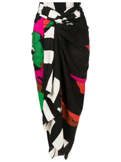 Osklen patterned scarf Black 70249