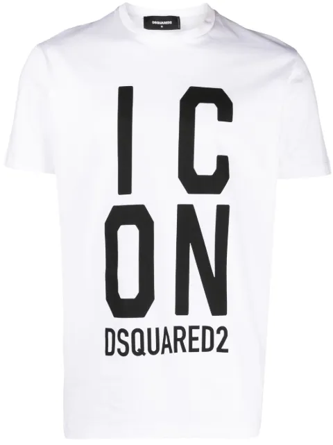 DSQUARED2 logo-print cotton T-shirt White S79GC0077S23009