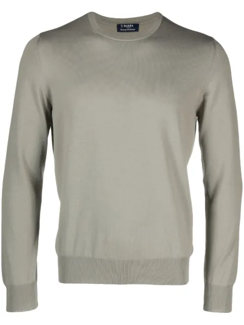 Barba crew-neck coton jumper Green 2180155567