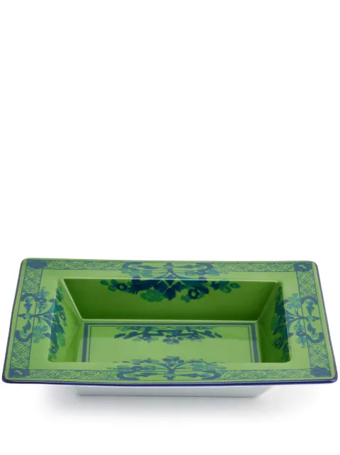 GINORI 1735 patterned porcelain change tray Green 017RG02FG6838010150G00123600