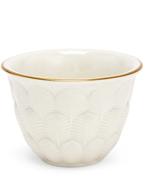 VILLARI Peacock Arabic porcelain coffee cup White 0007445702