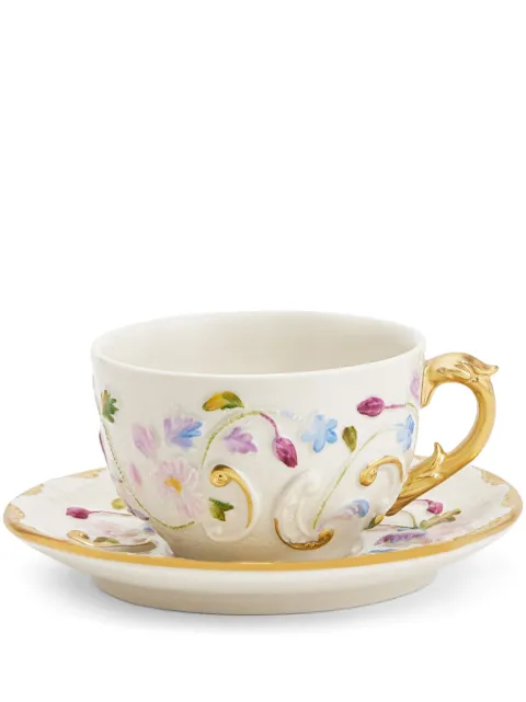 VILLARI Taormina tea cup and saucer White 0004636354