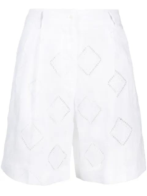 Kiton perforated-detailed shorts White D48107K0990B0100T