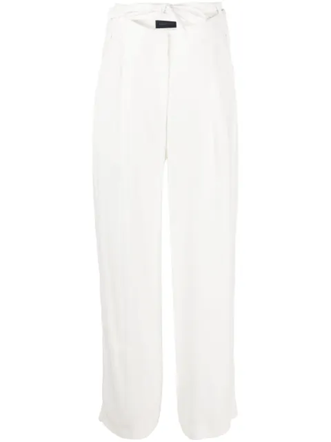 Eudon Choi Loches belted straight-leg trousers White EC23SS6P