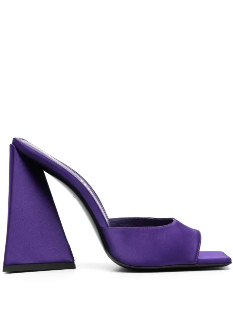 The Attico Devon 115mm satin sandals Purple 236WS000V015035