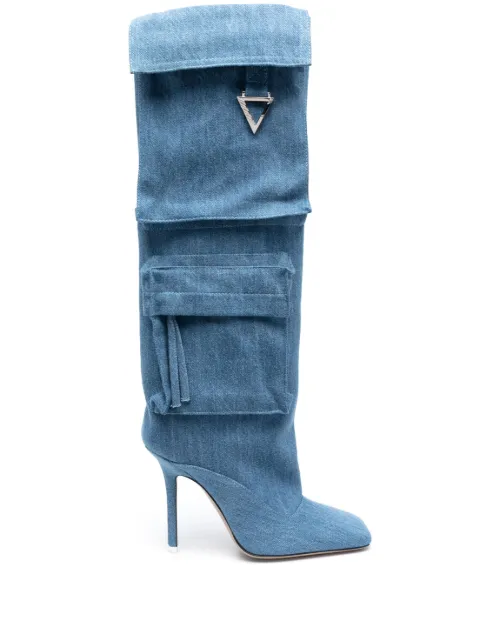 The Attico Sienna 105mm denim boots Blue 238WS656D001045