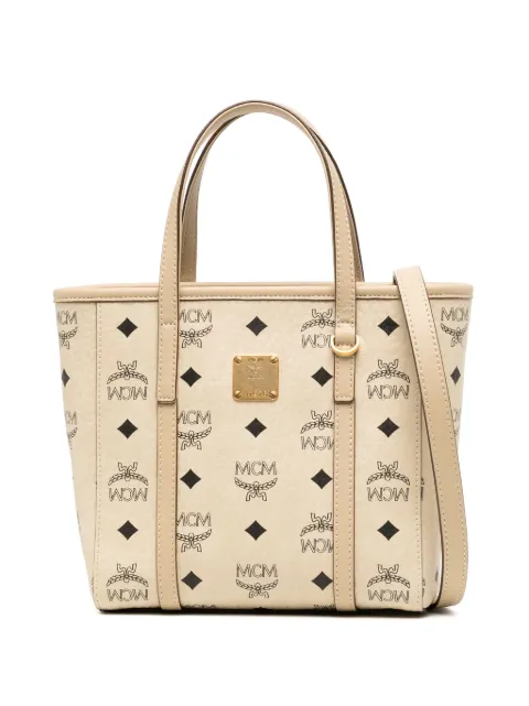 MCM mini Aren tote bag Neutrals MWPAATN04BEIGEBLACKLOGO