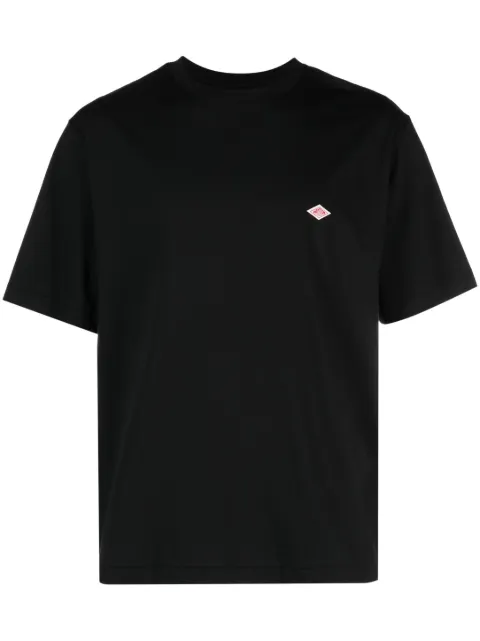 Danton logo-print cotton-blend T-shirt Black DTC0196