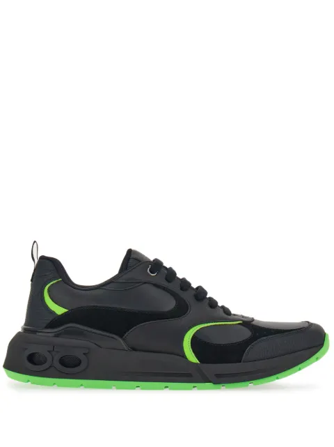 Ferragamo logo-embossed leather sneakers Black 762902