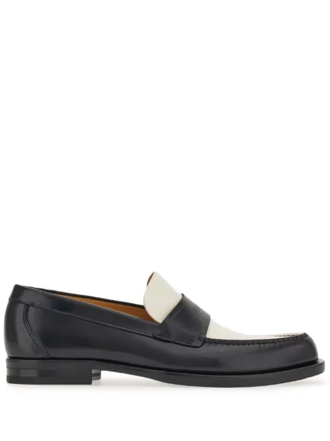 Ferragamo logo-debossed two-tone loafers White 762698