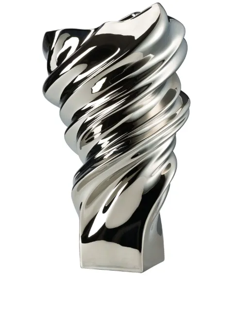 Rosenthal Squall metallic-effect porcelain vase Silver 81116342615926032