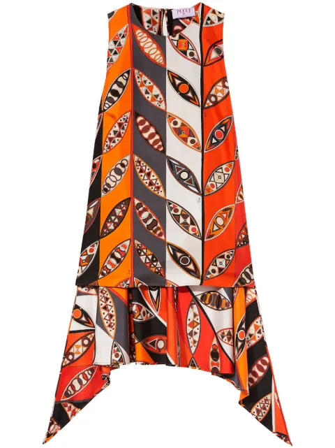 PUCCI graphic-print sleeveless blouse Red 3RRM563R741