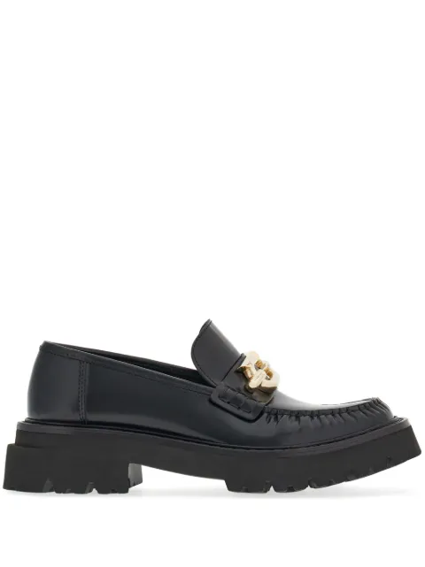 Ferragamo Gancini-buckle leather loafers Black 763904