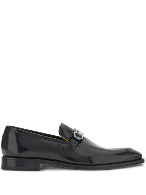 Ferragamo Gancini leather loafers Black 763346