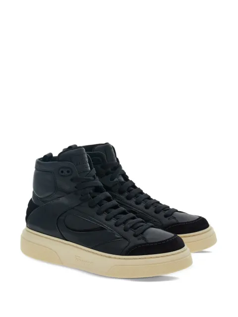Ferragamo logo-debossed hi-top sneakers Black 762716