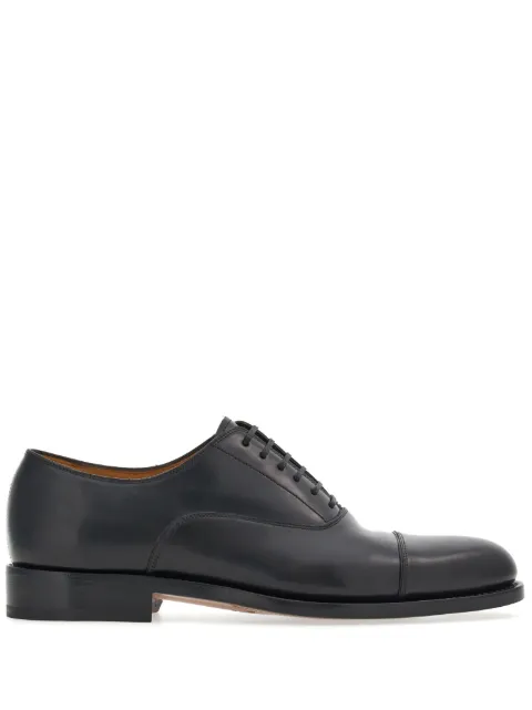 Ferragamo Tramezza Oxford with toe cap shoes Black 762363