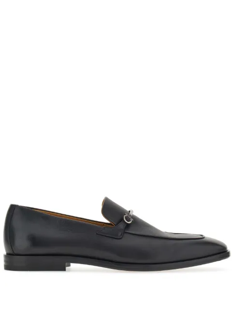 Ferragamo Gancini-plaque leather loafers Black 762601