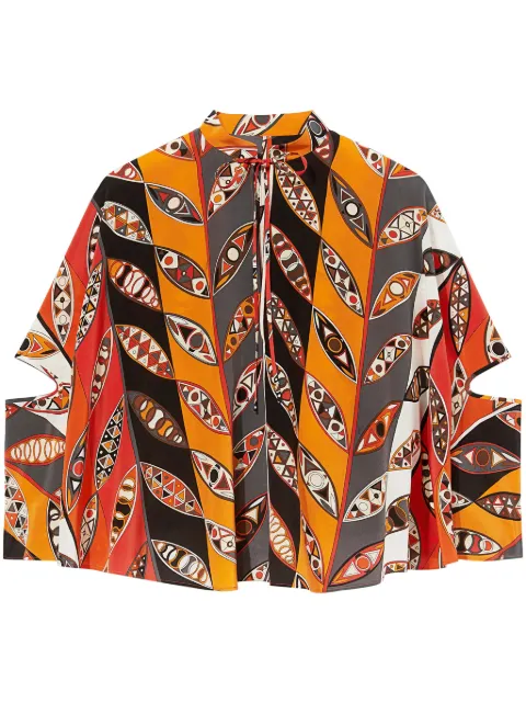 PUCCI Girandole-print blouse Orange 3RRM983R743