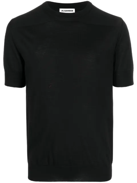 Jil Sander short-sleeve wool T-shirt Black J22GC0104J14610001