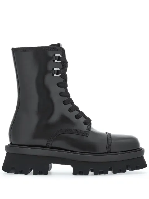 Ferragamo chunky-sole combat boots Black 763843