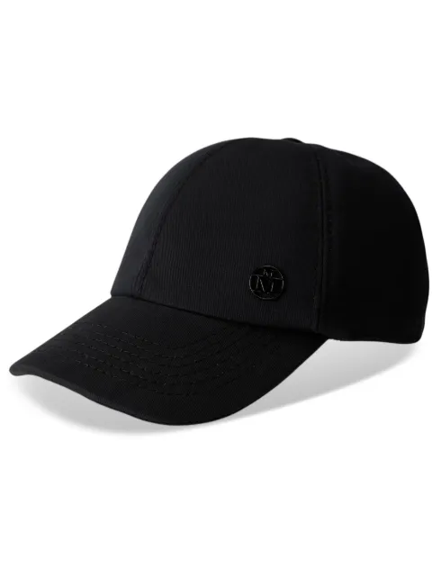 Maison Michel cotton logo-plaque cap Black 2215055001