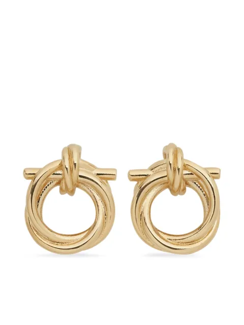 Ferragamo twisted Gancini earrings XS Gold 765593