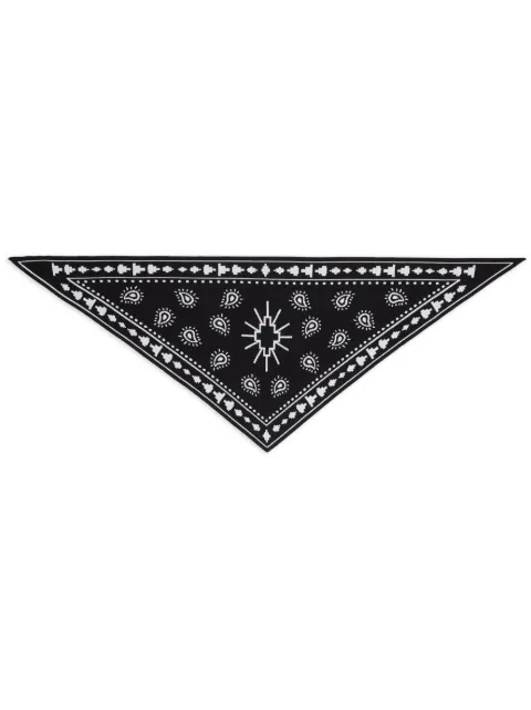 COUNTY OF MILAN Bandana knitted scarf Black CMMA001F23KNI0011001