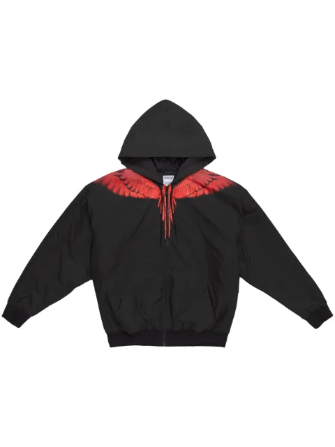 COUNTY OF MILAN Icon Wings hooded jacket Black CMEA003F23FAB0011025