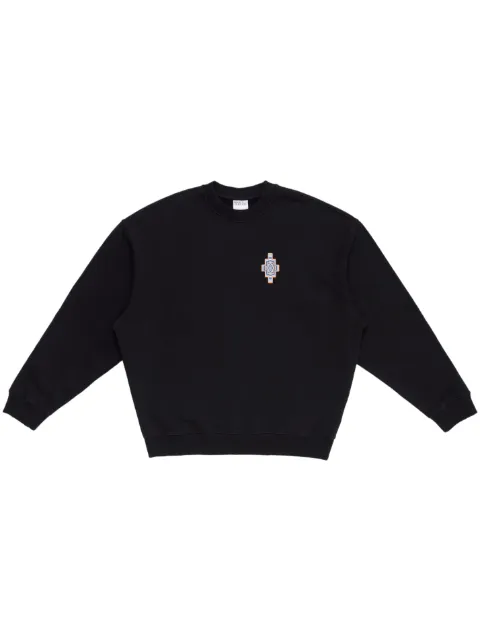 COUNTY OF MILAN Optical Cross cotton sweatshirt Black CMBA097F23FLE0021033