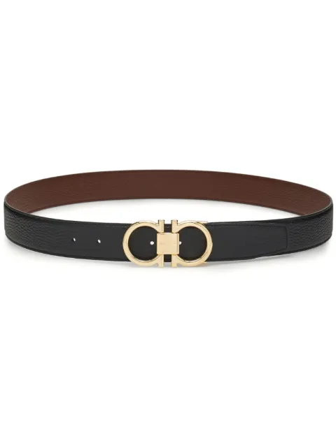 Ferragamo reversible and adjustable Gancini belt Black 764164