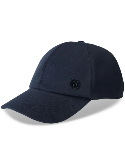 Maison Michel Tiger cotton logo-plaque cap Blue 2215055002