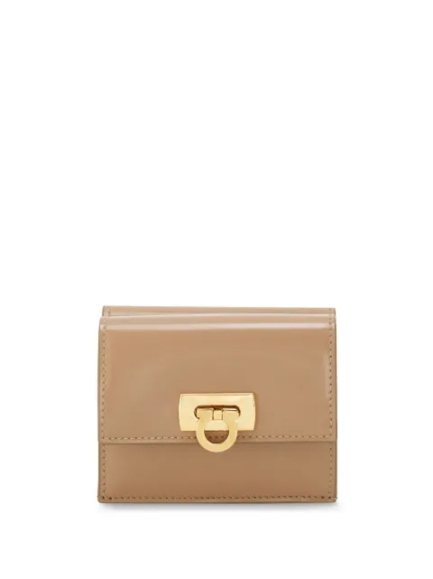 Ferragamo Gancini-buckle leather wallet Neutrals 763020