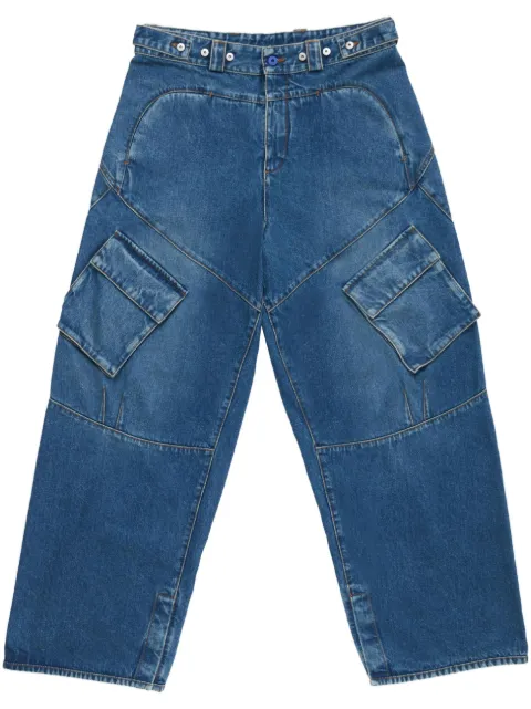 COUNTY OF MILAN wide-leg cargo jeans Blue CMYB001F23DEN0013400